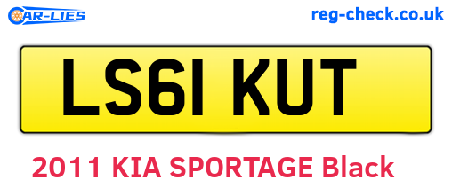 LS61KUT are the vehicle registration plates.