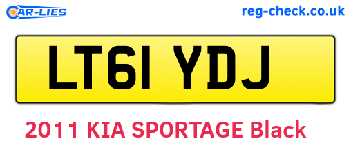 LT61YDJ are the vehicle registration plates.