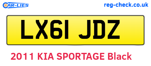LX61JDZ are the vehicle registration plates.