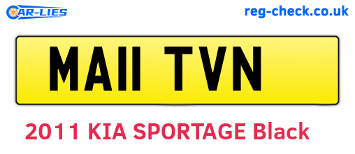 MA11TVN are the vehicle registration plates.