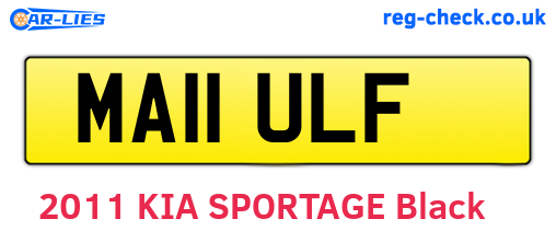 MA11ULF are the vehicle registration plates.
