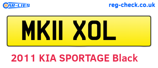 MK11XOL are the vehicle registration plates.