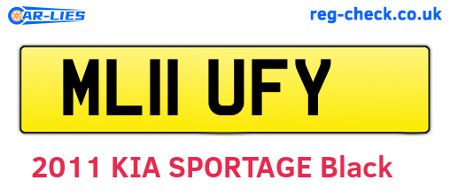 ML11UFY are the vehicle registration plates.