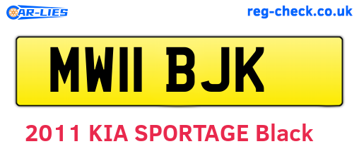 MW11BJK are the vehicle registration plates.