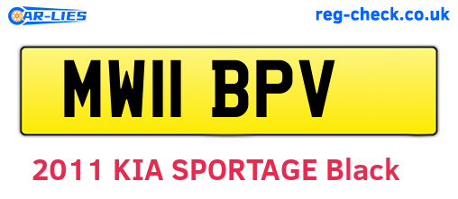 MW11BPV are the vehicle registration plates.