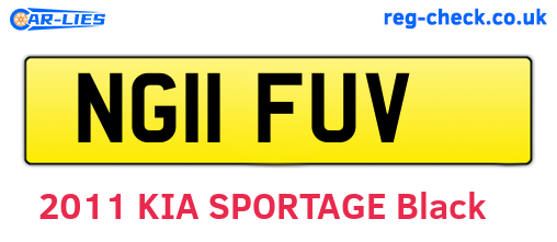NG11FUV are the vehicle registration plates.