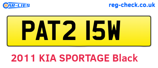 PAT215W are the vehicle registration plates.