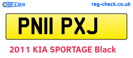 PN11PXJ are the vehicle registration plates.