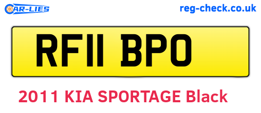 RF11BPO are the vehicle registration plates.