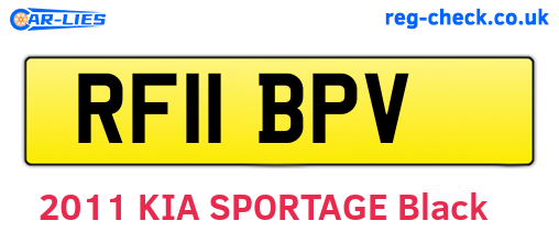 RF11BPV are the vehicle registration plates.