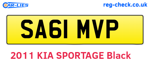 SA61MVP are the vehicle registration plates.