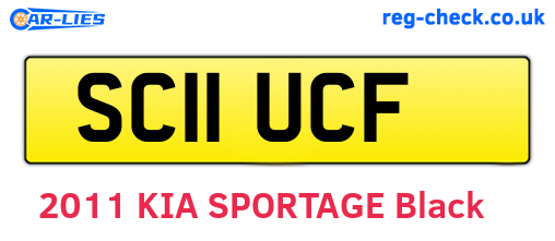 SC11UCF are the vehicle registration plates.