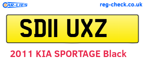 SD11UXZ are the vehicle registration plates.