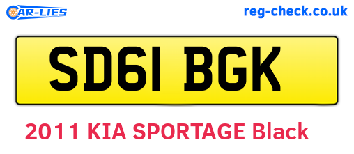 SD61BGK are the vehicle registration plates.