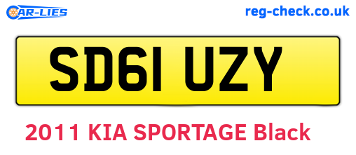 SD61UZY are the vehicle registration plates.