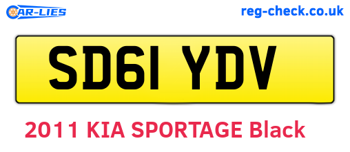SD61YDV are the vehicle registration plates.