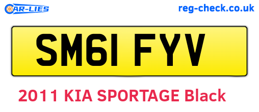 SM61FYV are the vehicle registration plates.