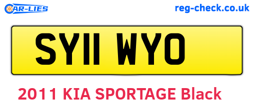 SY11WYO are the vehicle registration plates.