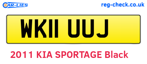 WK11UUJ are the vehicle registration plates.
