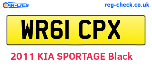 WR61CPX are the vehicle registration plates.