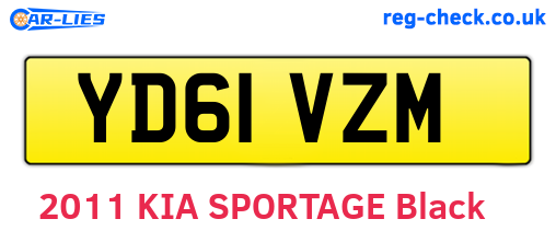 YD61VZM are the vehicle registration plates.