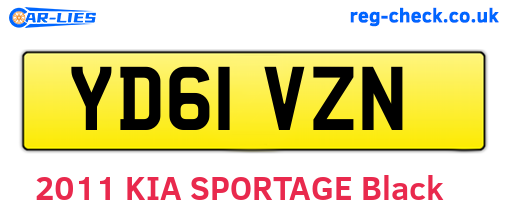 YD61VZN are the vehicle registration plates.