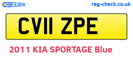 CV11ZPE are the vehicle registration plates.