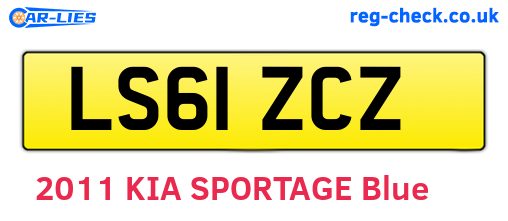 LS61ZCZ are the vehicle registration plates.