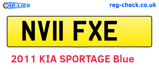 NV11FXE are the vehicle registration plates.