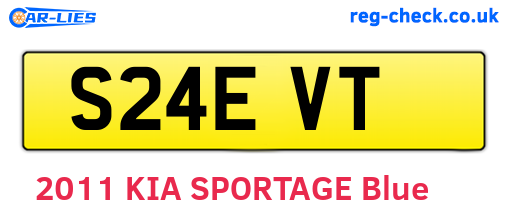 S24EVT are the vehicle registration plates.