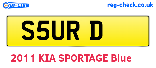 S5URD are the vehicle registration plates.