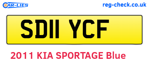 SD11YCF are the vehicle registration plates.