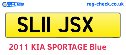 SL11JSX are the vehicle registration plates.