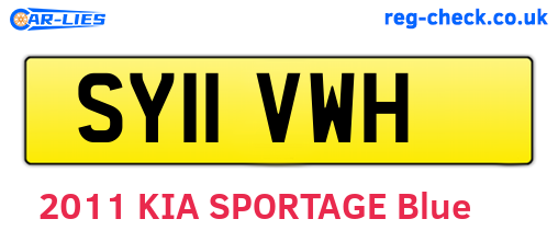 SY11VWH are the vehicle registration plates.