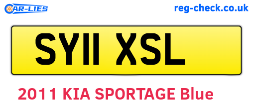 SY11XSL are the vehicle registration plates.