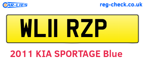 WL11RZP are the vehicle registration plates.