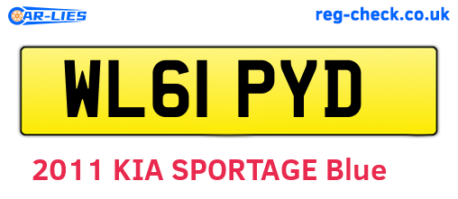WL61PYD are the vehicle registration plates.