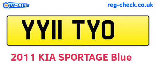 YY11TYO are the vehicle registration plates.