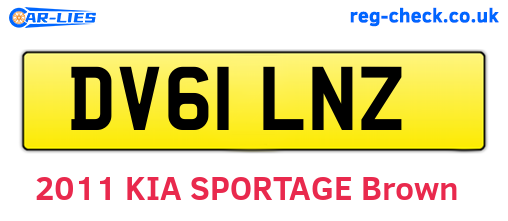 DV61LNZ are the vehicle registration plates.