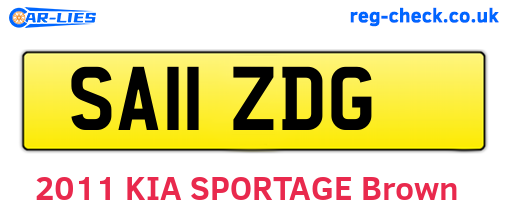 SA11ZDG are the vehicle registration plates.