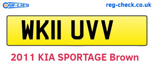 WK11UVV are the vehicle registration plates.