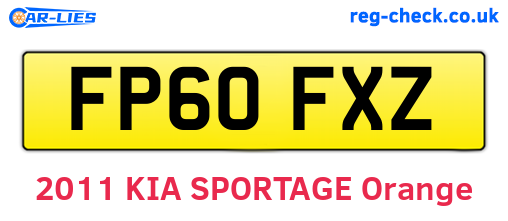 FP60FXZ are the vehicle registration plates.