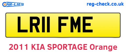 LR11FME are the vehicle registration plates.