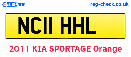 NC11HHL are the vehicle registration plates.