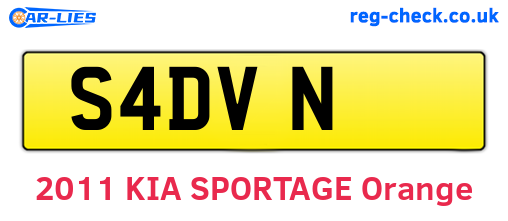 S4DVN are the vehicle registration plates.