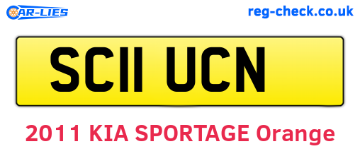 SC11UCN are the vehicle registration plates.
