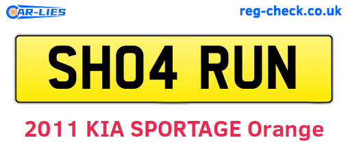 SH04RUN are the vehicle registration plates.