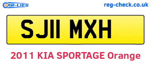 SJ11MXH are the vehicle registration plates.