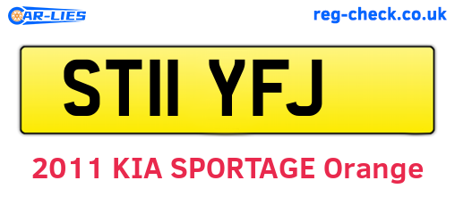 ST11YFJ are the vehicle registration plates.