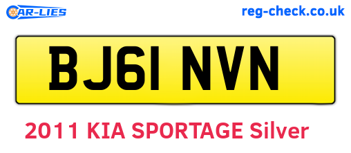 BJ61NVN are the vehicle registration plates.